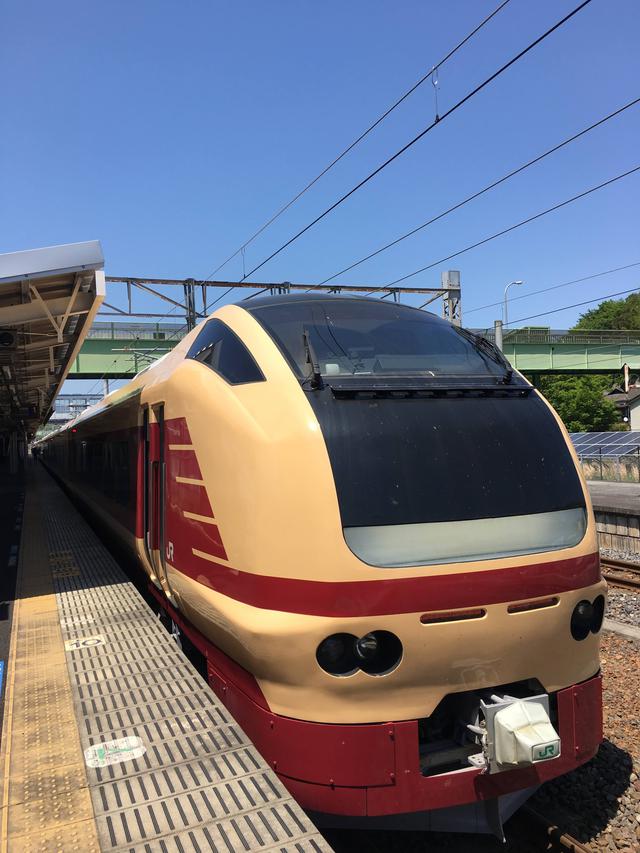 画像: 湯本駅にて撮影したE653系(大塚雅士撮影)