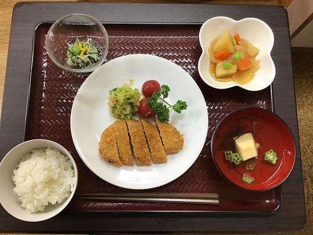 画像: 折りたたみカツ 副菜は上と同じ