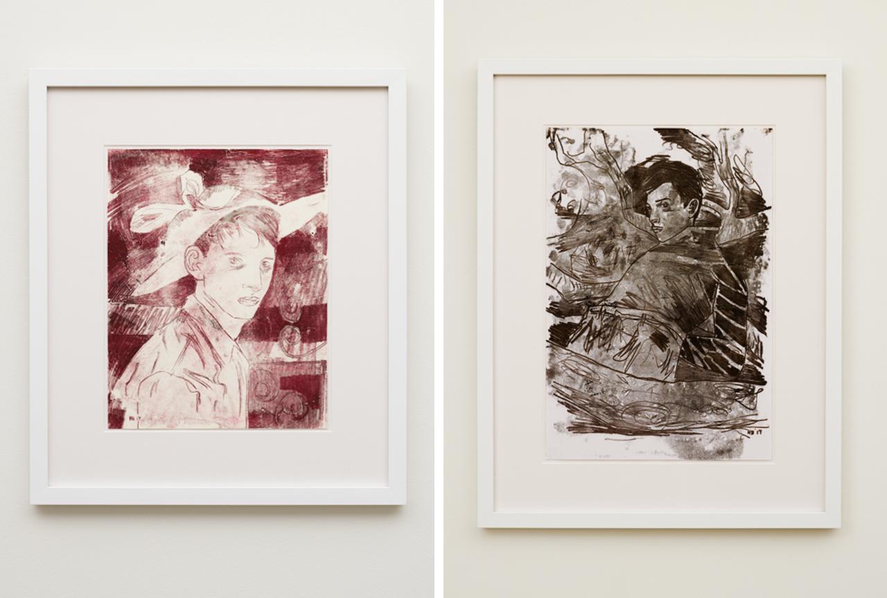 昆虫として描かれた青年たち。 画家ヘルナン・バスが示す肖像画の可能