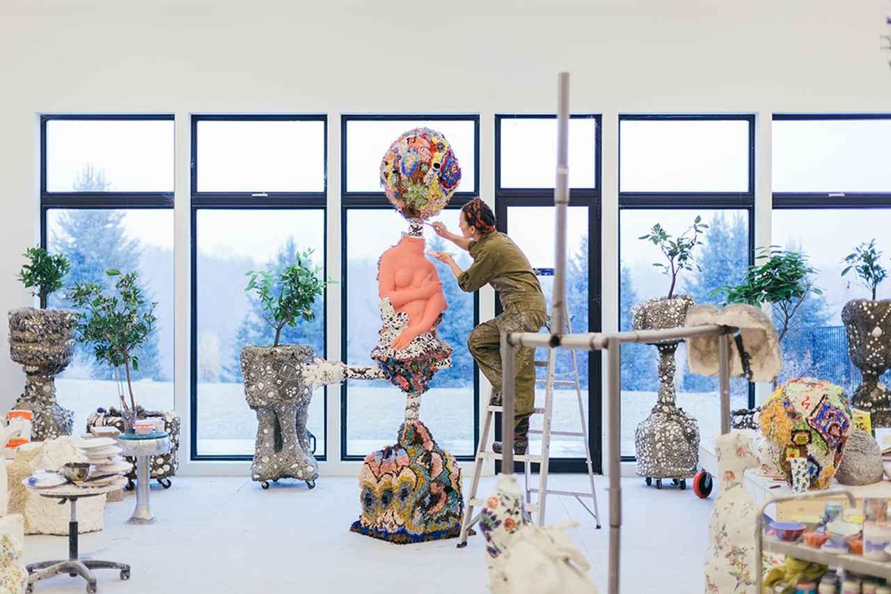 陶器　絵画をする人 陶器 絵画をする人 陶器 絵画をする人