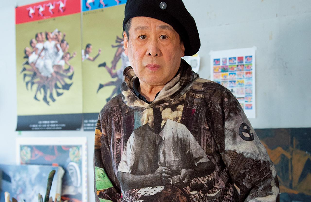 人物画　油絵　横尾忠則　悠久の愛　F8号　額付き　手描き　肉筆 横尾忠則、KAWS。グラフィック、グラフィティの世界から美術界に