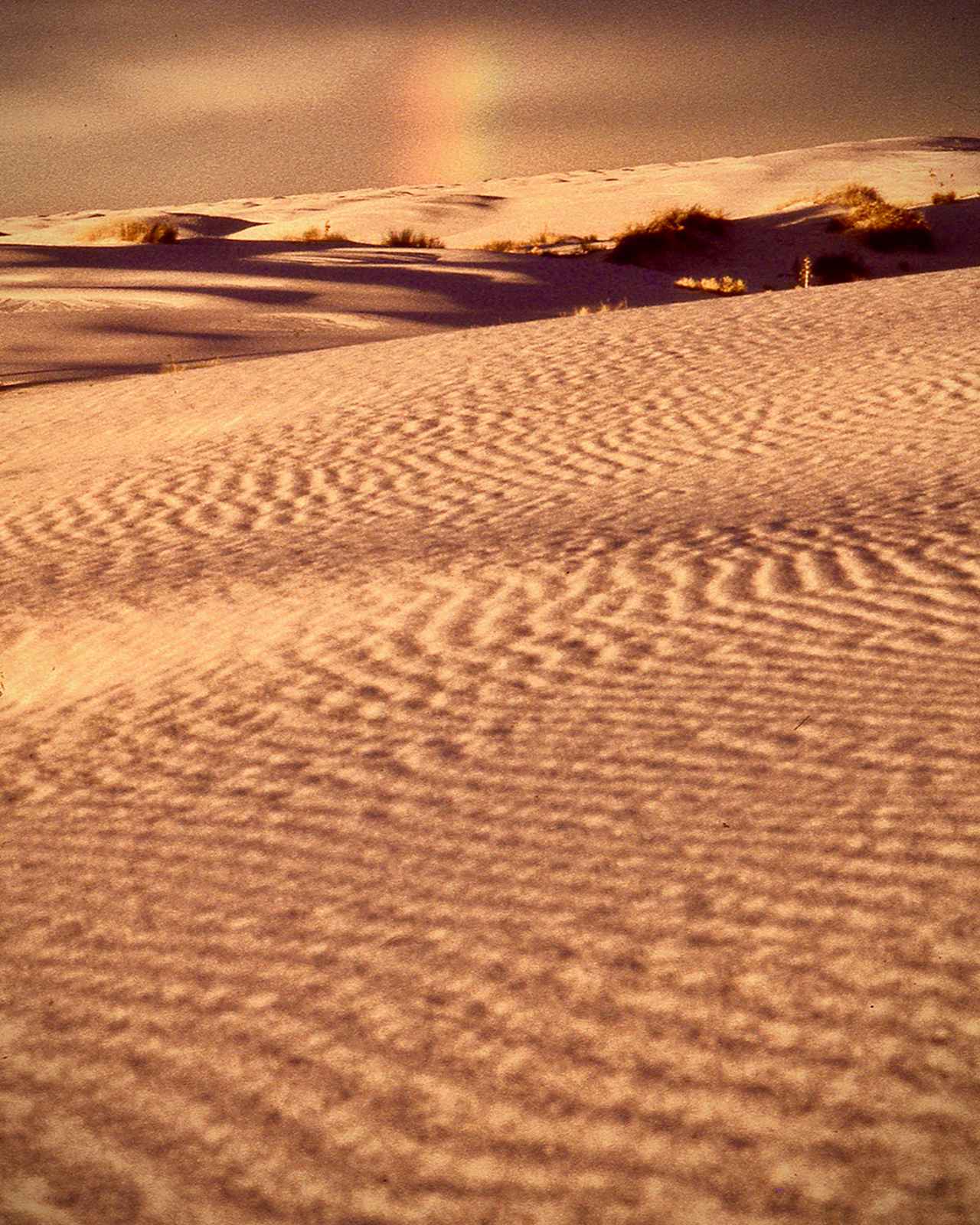 画像: 世界初の核実験が行われたアラモゴロド近くの白い砂漠。今は静かな美しさをたたえていた
