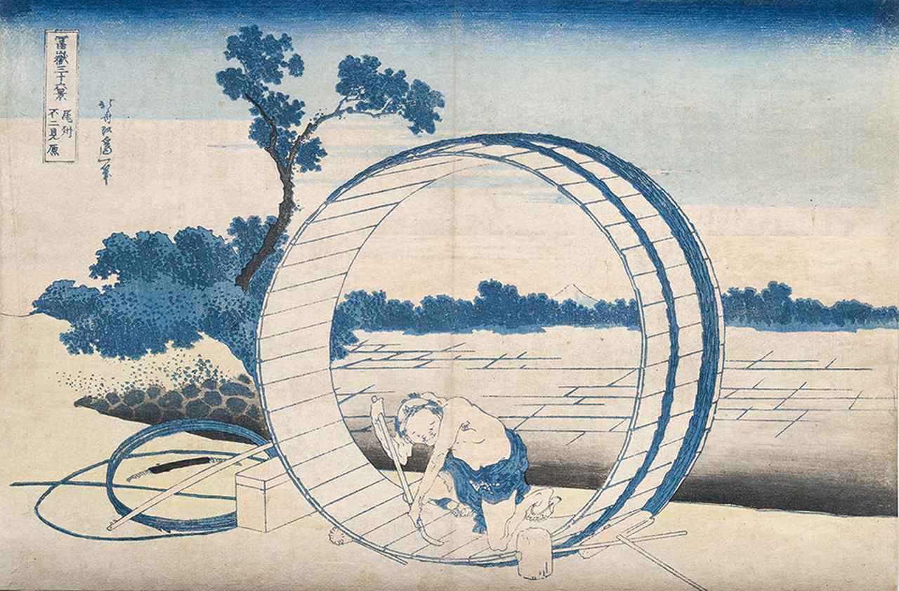 葛飾北斎　織絵画 葛飾北斎 / 百物語 小はだ小平二 | 壁紙ギャラリー KAGIROHI