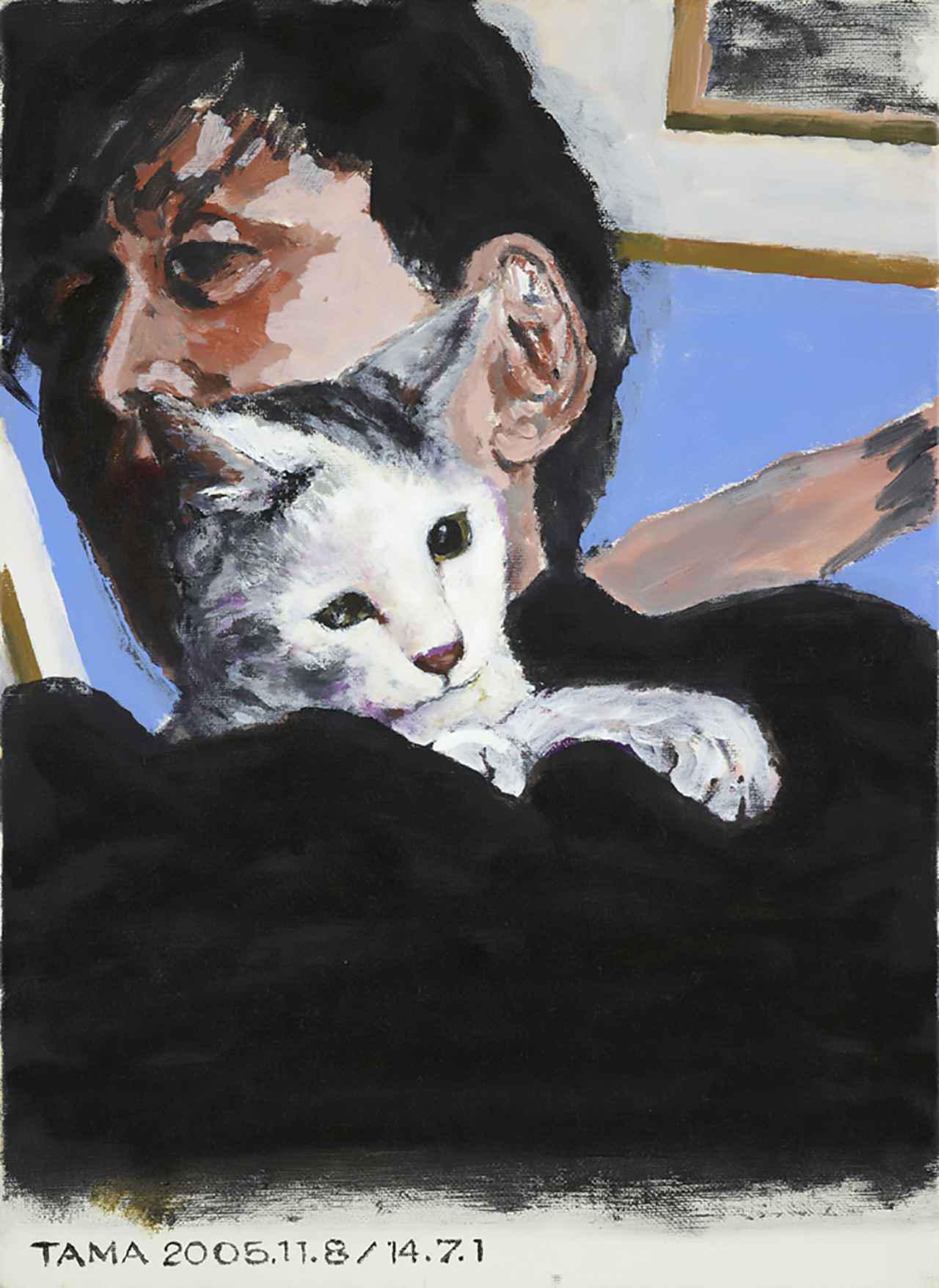 横尾忠則デザインポスター　レクイエム猫と肖像と一人の画家 神戸 in 1985 レクイエム 猫と肖像と一人の画家」 – isseymiyake.com