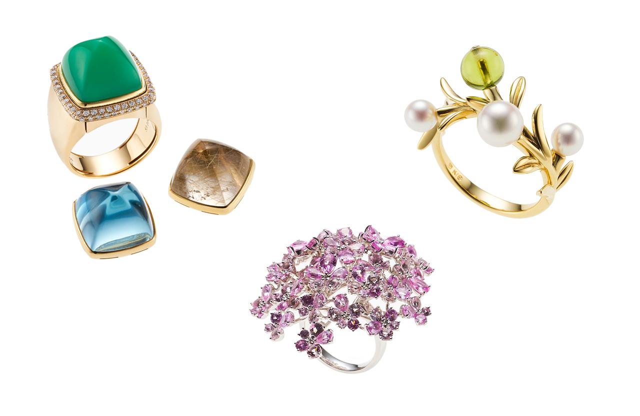 ミキモト、TASAKI、フレッドの ポジティブなパワーに満ちたリング - T