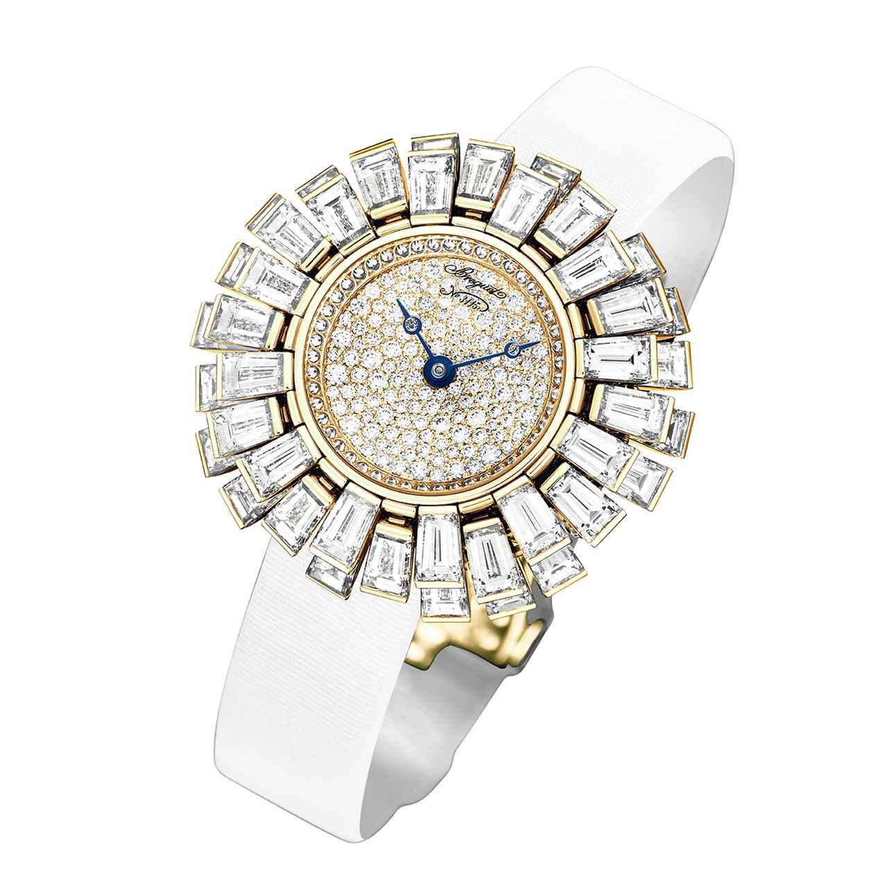 時計　花　高級　ゴールド レディ アーペル ユール フローラル ウォッチ 18K ホワイト