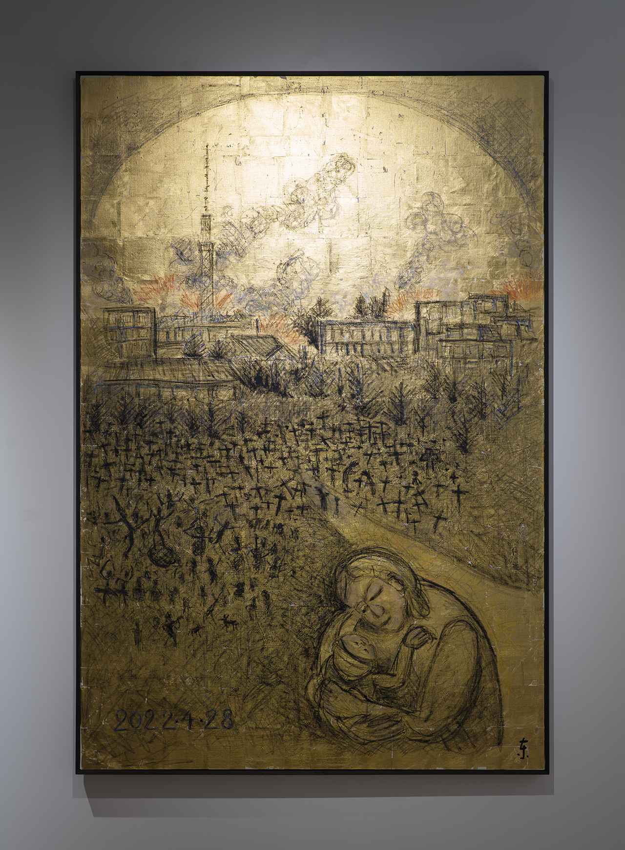 ウクライナに心を寄せ絵筆をとる アーティスト 細川護熙を 創作に