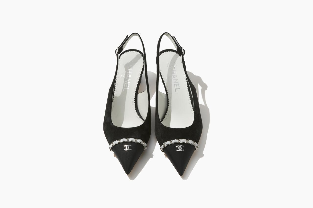 【シャネル】パンプス ポインテッドトゥ さり気ないCCボタン☆ CHANEL 黒 レザー ポインテッドトゥ パンプス