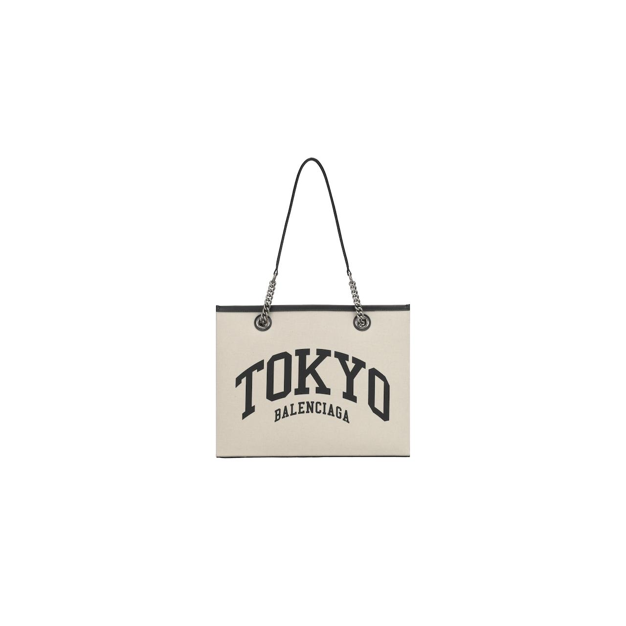 銀座店 バレンシアガ TOKYO キャンバス トートバッグ メンズ 白 銀座店 バレンシアガ TOKYO キャンバス トートバッグ メンズ 白