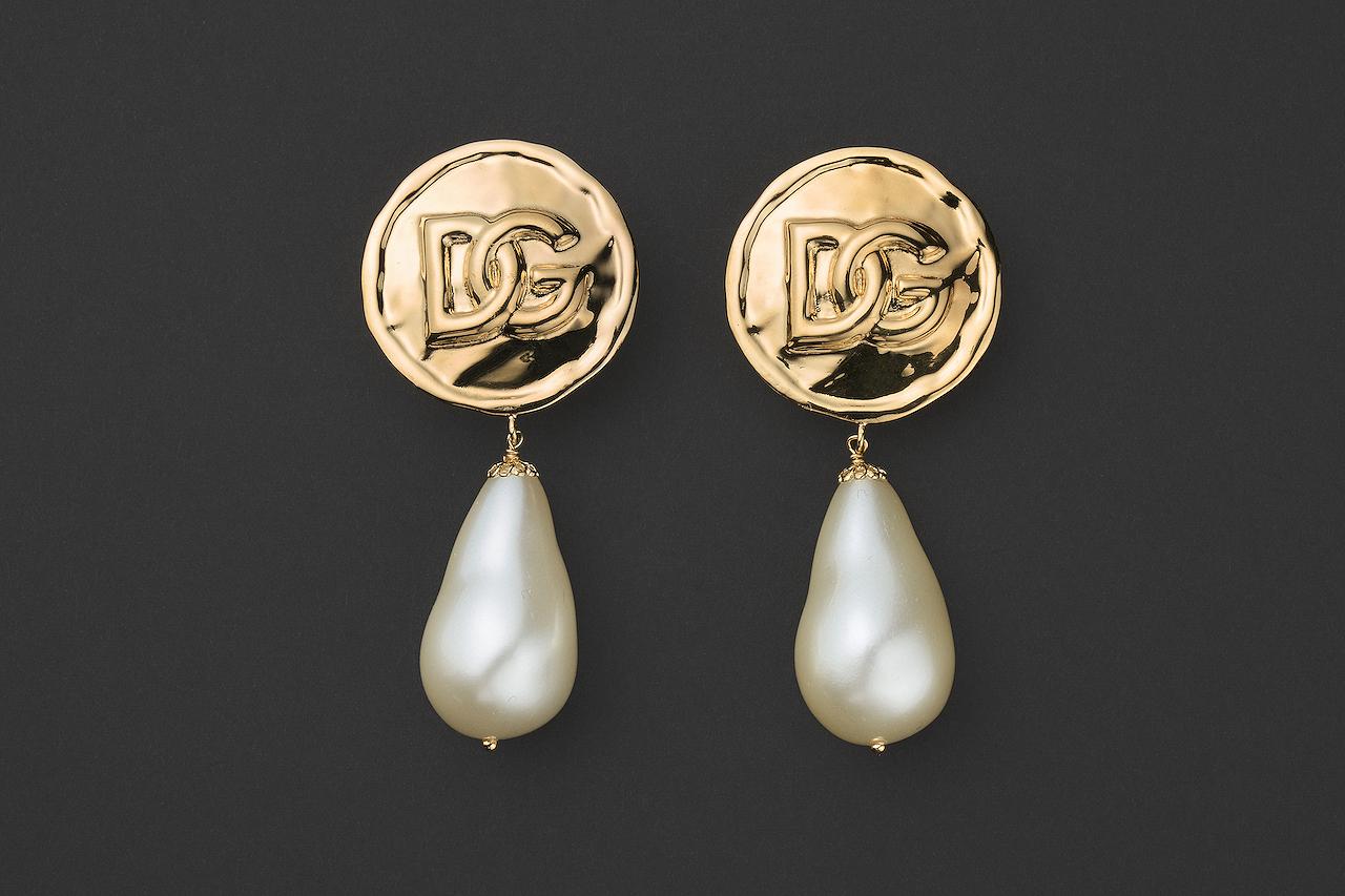 1円 難あり含 シャネル エルメス グッチ他 ピアス ブレスレット シルバー925 リング 計6点セット BR744 グッチ GG GP×ラインストーン ピアス(両耳用) ゴールド ＡＢランクの