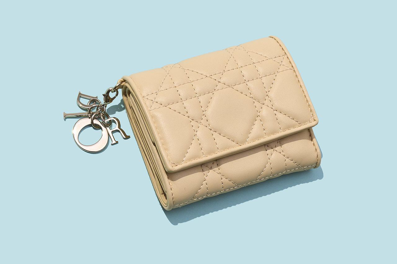 【美品】Dior ピンクベージュ ハート型キルティング 三つ折り財布 極美品☆日本限定完売品】Dior ハート キルティング 三つ折り