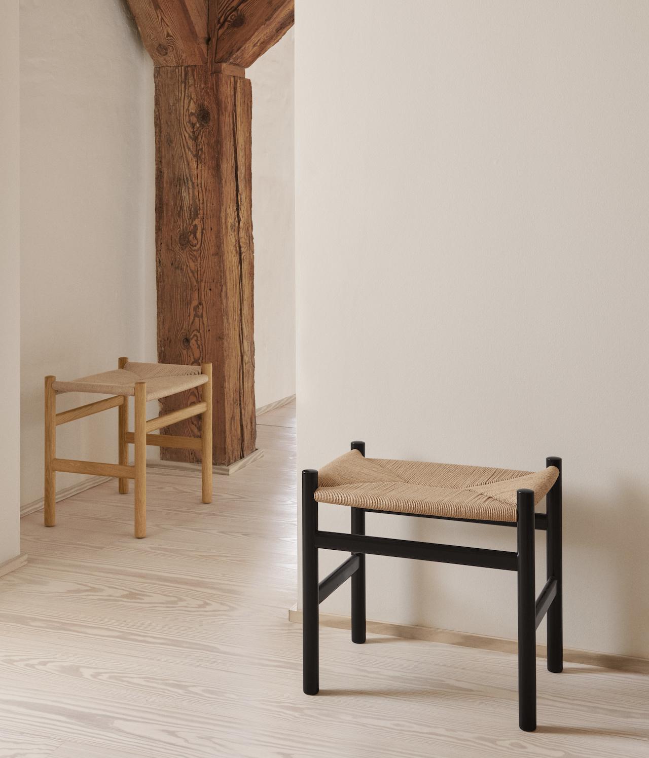 新生活を彩るシンプルな木製/ベンチ/スツールチェア/ウォルナット
