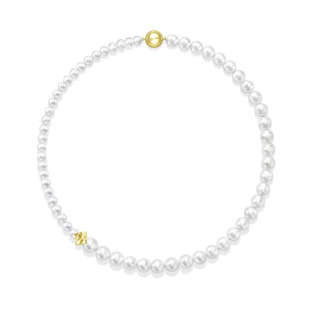 画像: スクエアリーフネックレス（YG/ 淡水真珠、全長約45㎝） ¥1,540,000／TASAKI ©TASAKI