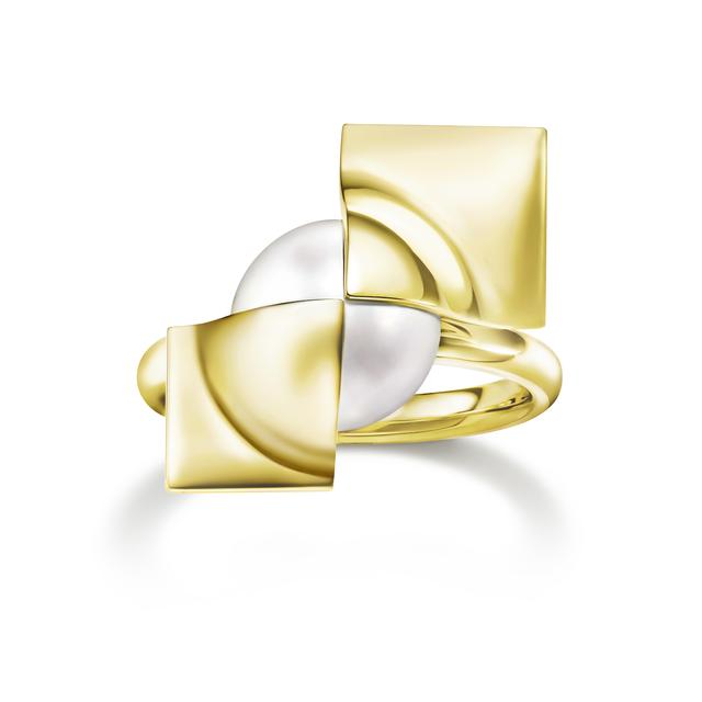 画像: スクエアリーフリング（YG/ 淡水真珠） ¥550,000／TASAKI ©TASAKI