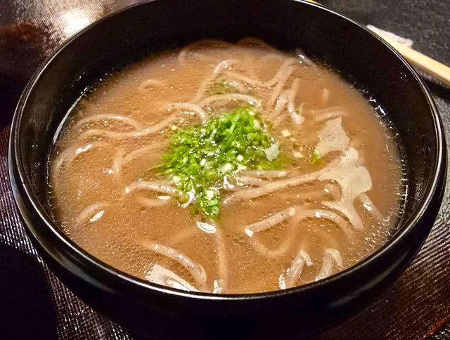 画像: 熊鍋の出汁を使った蕎麦がことのほか旨い