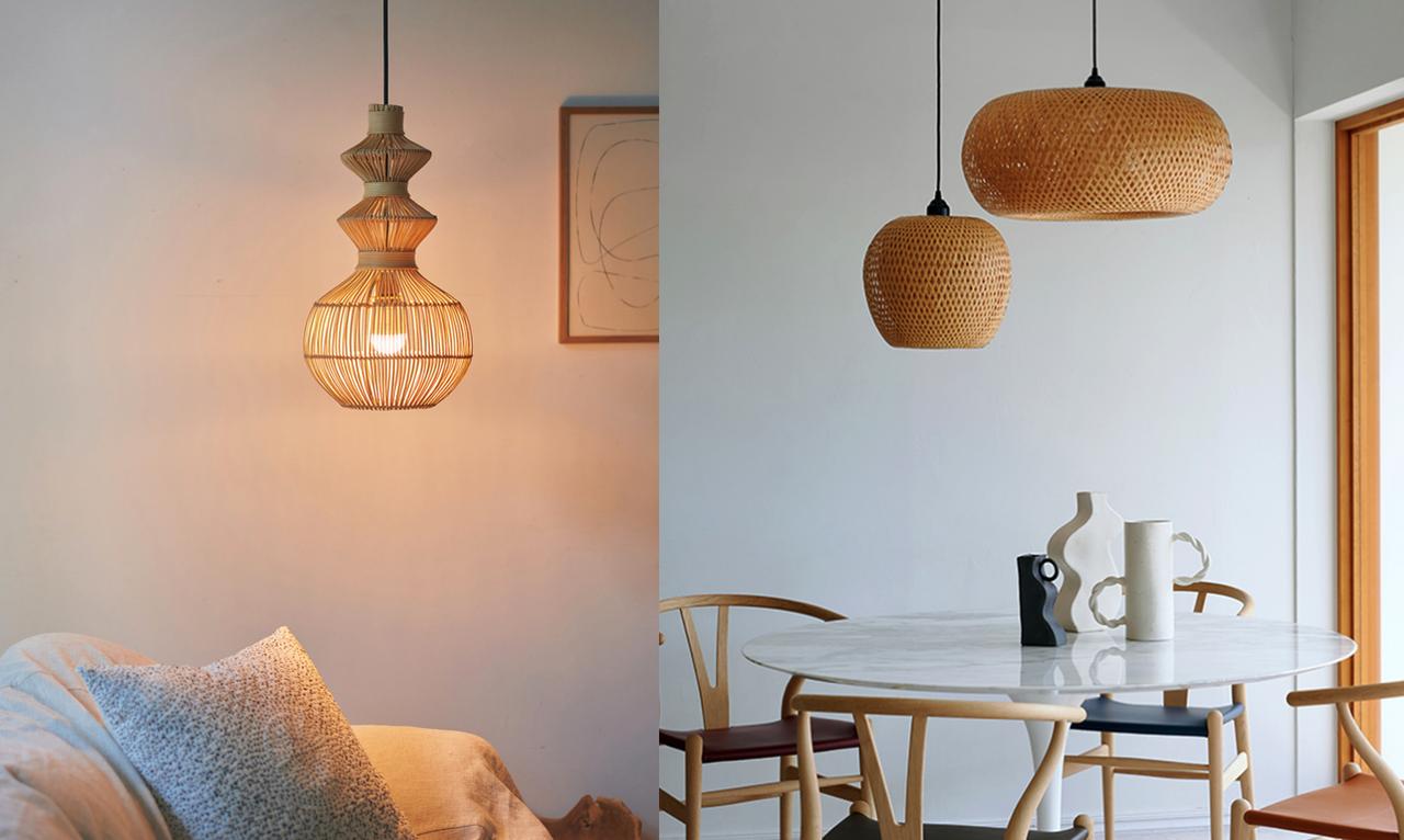 Fabric × Circle バンブー素材をつかった ペンダントライト
