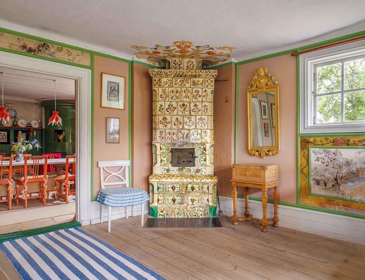 インドの伝統的な絵画 木製ボックス インドの伝統的な絵画 木製ボックス