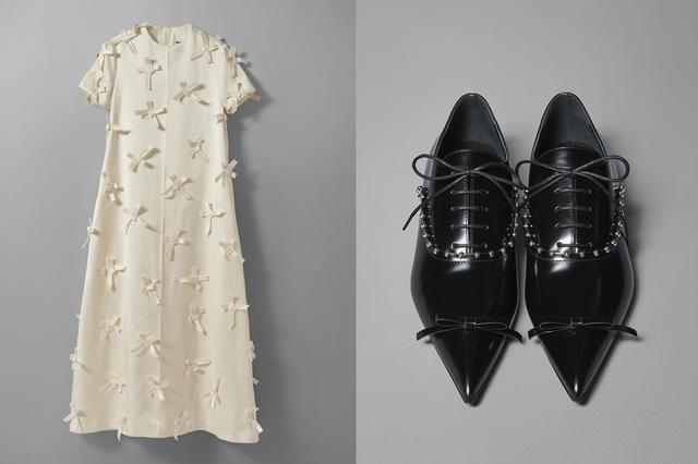 画像: ドレス(銀座店限定)¥1,559,800・靴¥231,000/ジル サンダー