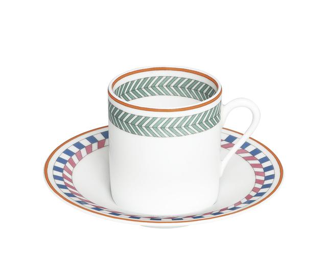 画像: 「コーヒーカップ＆ソーサー 〈エルメス・アン・コントルポワン〉 No3」￥39,600／エルメス ©HERMÈS