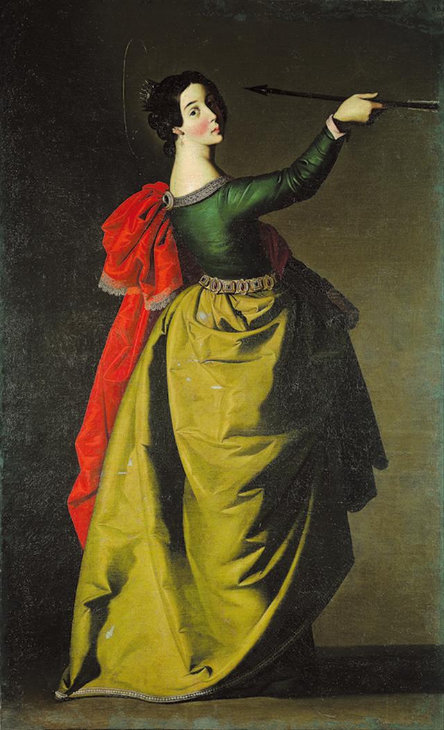 画像: 「17世紀のスペイン人画家、フランシスコ・デ・スルバランの絵に描かれたドレスの量感やカッティングに着想を得ている。クリストバルも彼の作品に影響を受けていた」 FRANCISCO DE ZURBARÁN, “SAINT URSULA,” CIRCA 1635, MUSEI DI STRADA NUOVA, GENOA