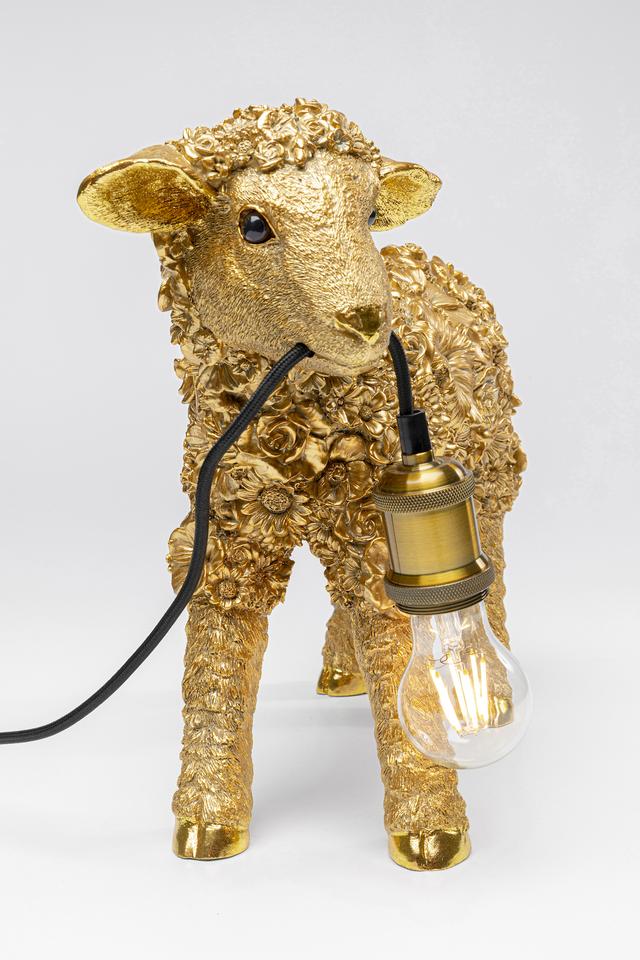 画像: 「アニマルフラワー シープ ゴールド 36cm テーブルランプ」￥49,500 ※電球は別売り／KARE（リビングハウス） COURTESY OF LIVING HOUSE
