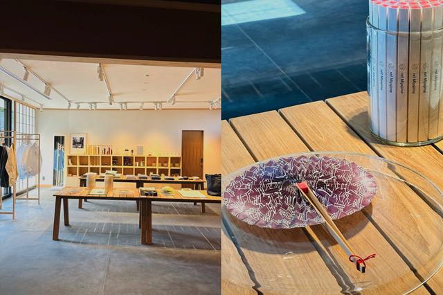 画像: 宿泊客以外も利用できる2階のエントランス近くにあるSHOP 「ref.Miyajima」。中本健吾氏の広島発セレクトショップ「ref.」が出店。千羽鶴のリサイクル紙で作った扇子など、興味深いもので溢れる