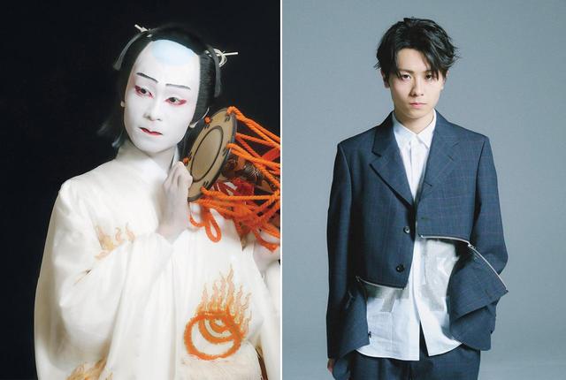 画像: (左)『義経千本桜』で表紙に登場する市川團子。(右)撮り下ろしポートレイトではクールな出で立ちで魅せる