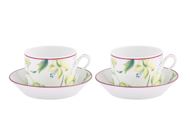 画像: 「ヴェルデ」ティーカップ＆ソーサー　ペアセット￥49,500／ジノリ1735 COURTESY OF GINORI 1735