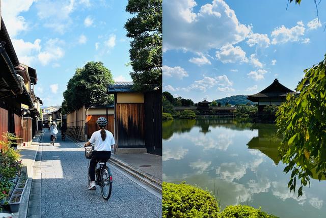 画像: 清々しい京都の朝を自転車で巡る。晴れた空の下、平安神宮神苑も散策