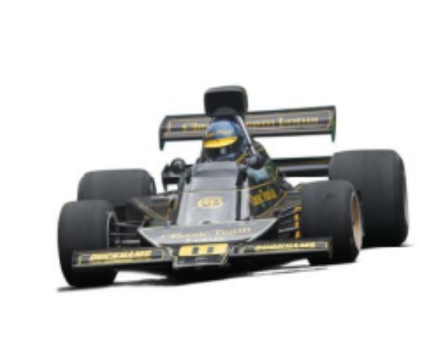 画像: 1974 Lotus 76 ロータス72の後継車として1974年に発表。トーションバー・サスペンションやインボードブレーキなど72から流用した部分も多かったが、デルタ形のアルミ・モノコック、複葉式のリヤウイングなど、軽量化や空力性能の向上に力が注がれていた。 新機軸としてヒューランドFG400に電磁クラッチを組み合わせ、シフトノブのボタンでクラッチ操作を可能としたセミオートマ・システムを搭載。ステアリングシャフトの左右に左足用、右足用のブレーキペダルを配した4ペダル式を採用することで、ドライバビリティの向上を狙ったが南アフリカGPで使用されたのみでお蔵入りとなった。通常の3ペダルMTに戻されるも、戦闘力不足から非選手権を含む7レースに出走しただけで、72Eに替えられてしまった。このシャシーナンバー1は、4レースに参戦したものの、目立った成績を残すことができなかった。