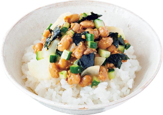画像: たくあんサラダ納豆丼