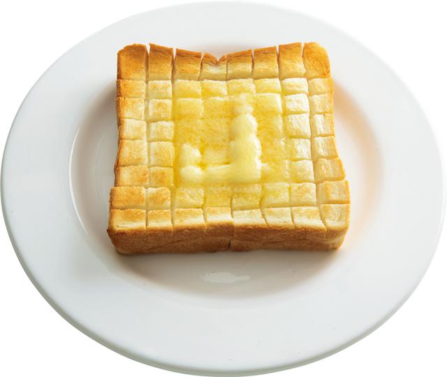 画像: 4枚切り食パンで あみあみバタートースト