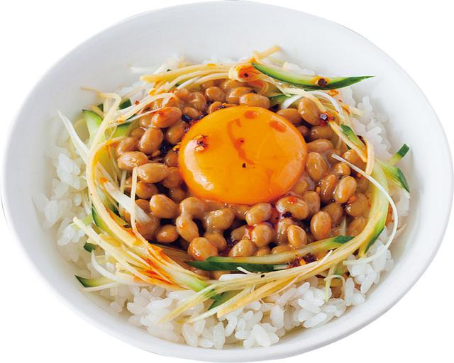 画像: せん切り薬味納豆丼