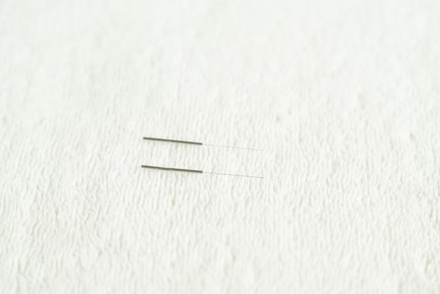 画像: 使用する鍼は「八分長柄鍼(はちぶちょうへいしん)」という、0.16ミリの鍼。「髪の毛よりも少し太い程度です」(瀬戸先生)
