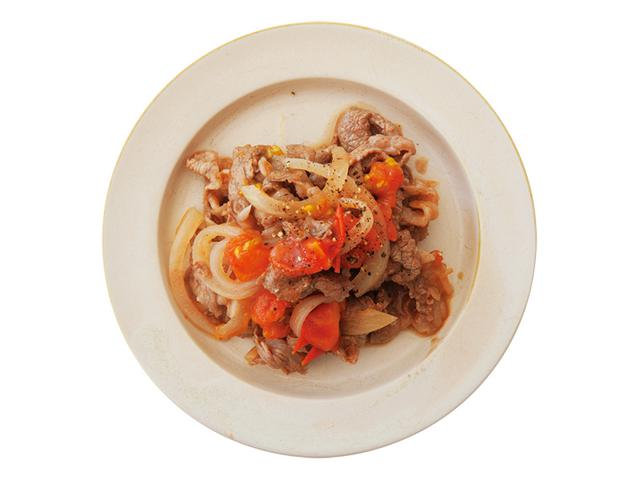 画像: アレンジ① トマトマリネの牛焼き肉