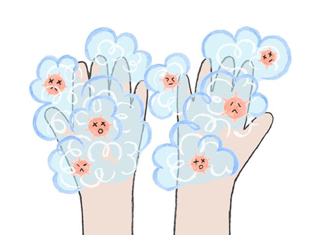 画像: 「界面活性剤」を利用した“手洗い”でウイルスを不活化