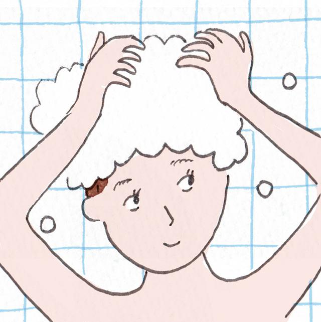 画像: STEP 2 たっぷりの泡で洗髪