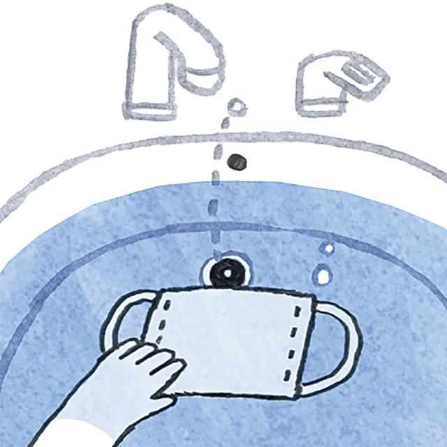 画像: 1 ぬるま湯にしっかり沈めて汚れを落とす