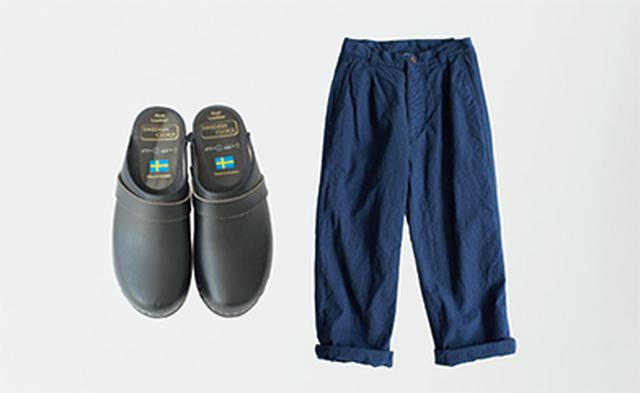 画像: チェックパンツ 24,840円/アーメンⓇ。サボ 7,560円/モヘダⓌ。ベルトはスタイリスト私物