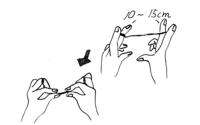 画像1: フロスで歯と歯の間をみがく