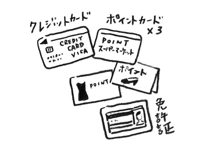 画像: ヒント 3 財布の中にカード類は5枚