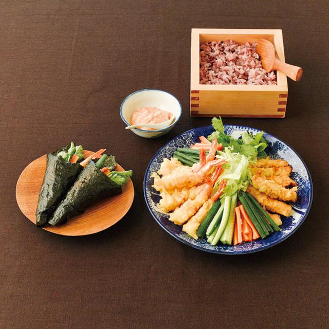 画像: 天ぷら手巻き寿司のつくり方