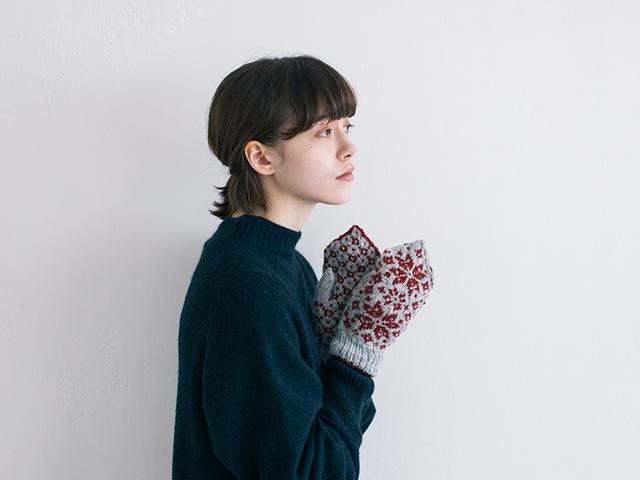 画像: 〈秋〉落ち葉をモチーフにした編み込み模様のパターン