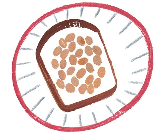 画像: 納豆など洗いにくい食材はパンやごはんにのせて