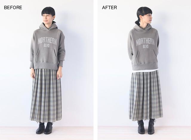 画像: パーカー 12,800円 /ノンブルアンペール(ノンブルアンペール 自由が丘店) プリーツスカート 19,000円/ル グラジック(ビショップ) そのほか、スタイリスト私物