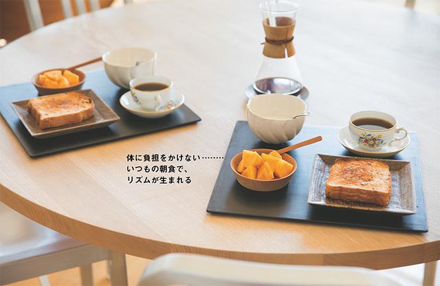 画像: 07:30 朝食時に夫と予定を確認