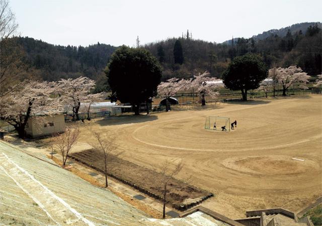画像: 2作目のモデル、伊達市立富成小学校。校庭を除染し、使用可能に(松本さん撮影)