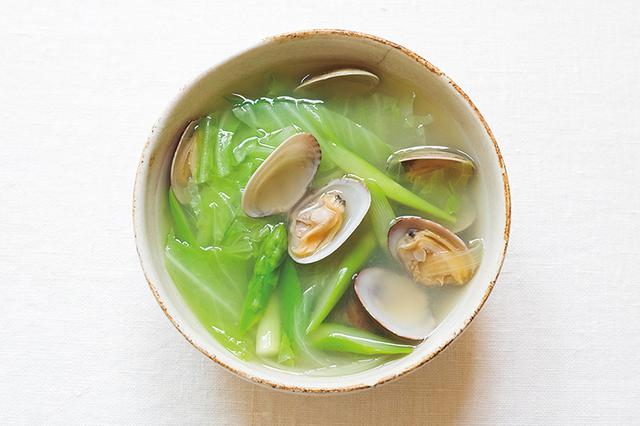 画像: お手軽気血ごはん 春の料理 あさりと春野菜のスープ
