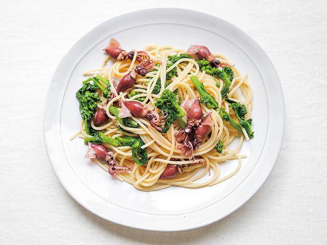 画像: お手軽気血ごはん 春の料理 菜の花とほたるいかのパスタ