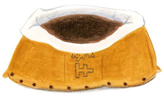 画像: 袋を横向きに置く